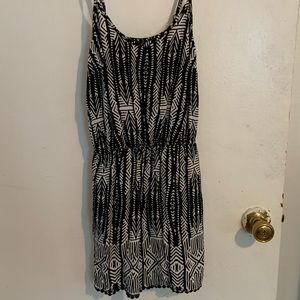 Black & white tank romper
